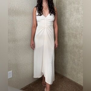 ZURI HALTER NECK LONG DRESS
